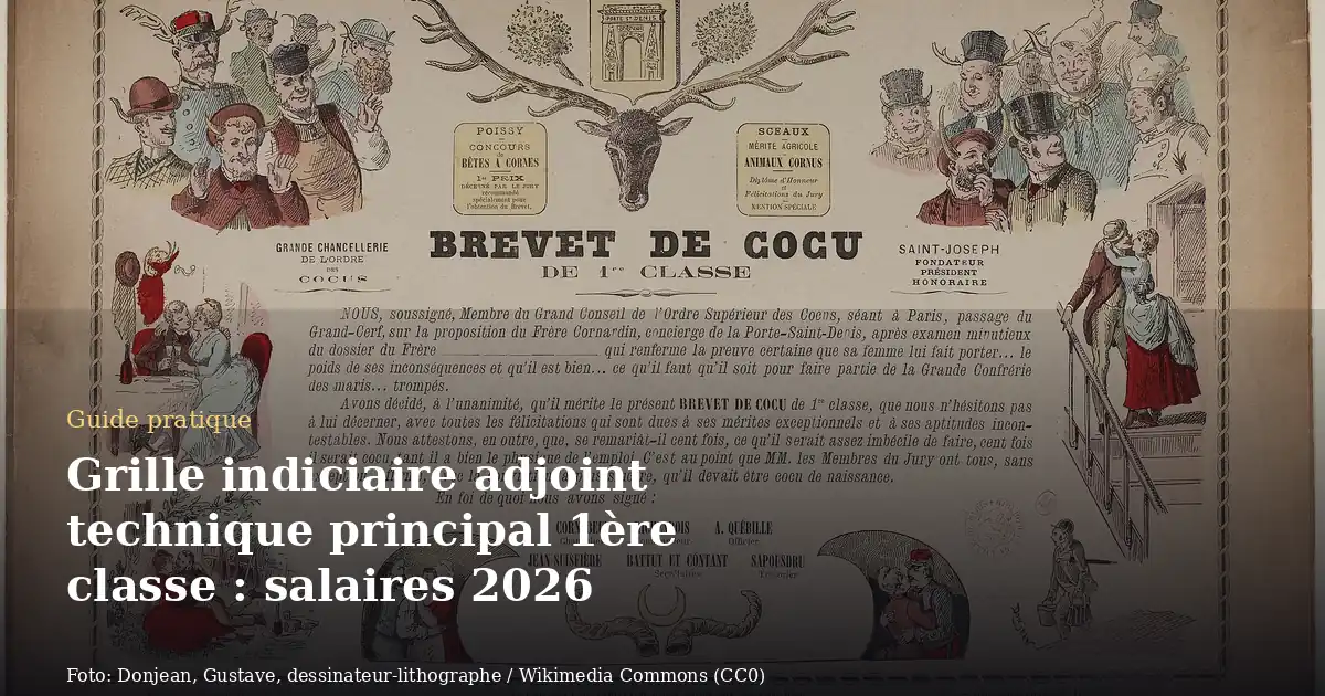 Grille indiciaire adjoint technique principal 1ère classe : salaires 2026